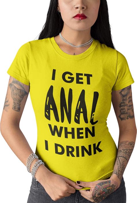 I Get Anal Novelty T Shirt Crewneck Amazon Co Uk Clothing