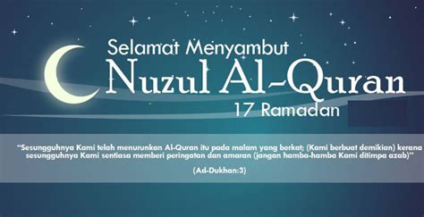 Peristiwa Nuzul Al Quran 17 Ramadhan Tcermy