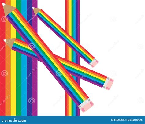 Rainbow Pencils Stock Vector Illustration Of Drawing 14546355