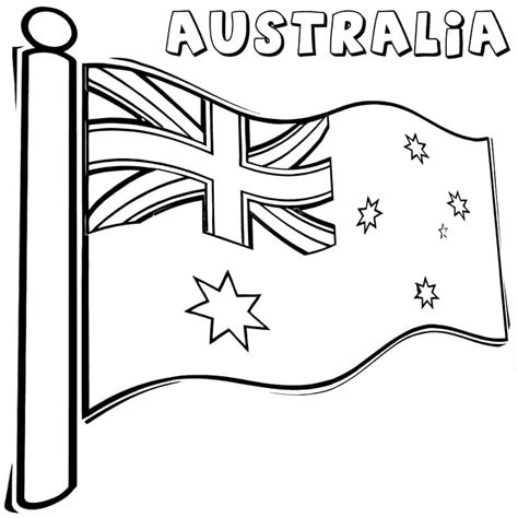 Dibujos De Imagen De La Bandera De Australia Para Colorear Para