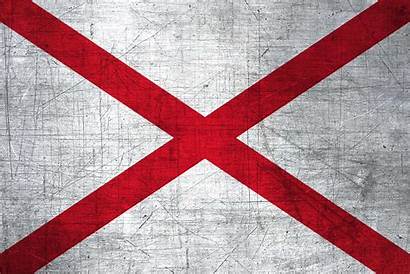 Alabama Flag State Metal Background Flags Usa