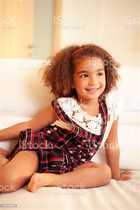 Portrait Of Cute African Girl Stock Photo Download Image Now 4 5