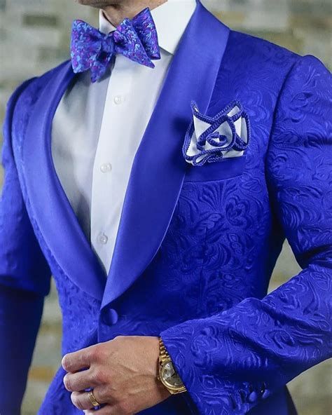 S By Sebastian Royal Blue Paisley Dinner Jacket In 2020 Prom Suits