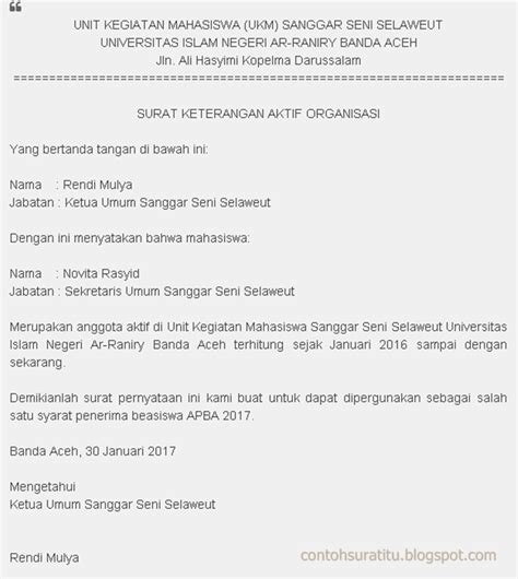 Jika itu terjadi, anda harus membuat surat pengunduran diri. Contoh Surat Aktif Organisasi yang Benar