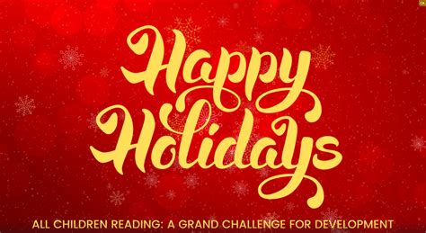 Wishing Everyone Happy Holidays All Children Reading A Grand