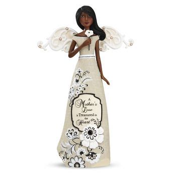 Ebony Mother Modeles African American Angel Figurine | Mothers love