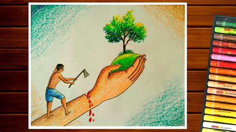 Save The Tree Drawingsave Forest Drawingsave The Nature Youtube