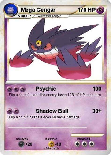 Pokémon center is the official site for pokémon shopping, featuring original items such as plush, clothing, figures, pokémon tcg trading cards, and more. Pokémon Mega Gengar 12 12 - Psychic - My Pokemon Card
