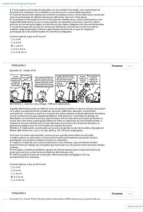 questionário estudo disciplinares XII unidade II Pedagogia