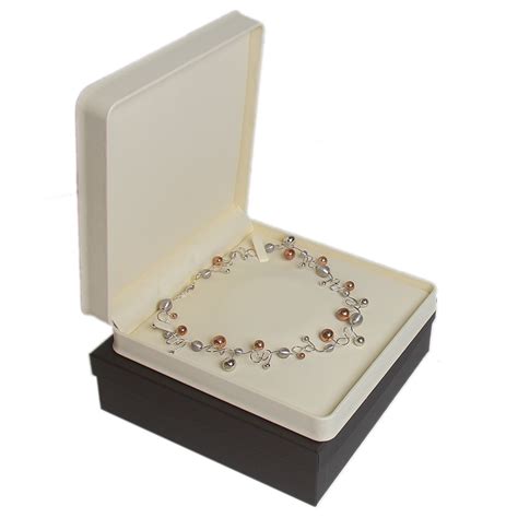 Cream Soft Leather Necklace Box Display Jewelry T Box 12 Dozen