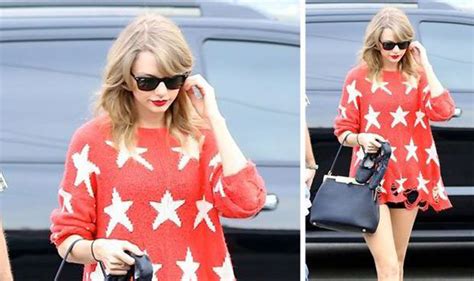 Taylor Swift Flaunts Her Pins In Hot Pants And Star Print Jumper Get