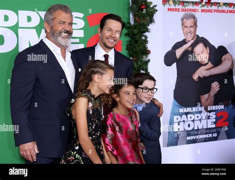 Mel Gibson From Left Didi Costine Scarlett Estevez Mark Wahlberg And Owen Vaccaro Arrive At