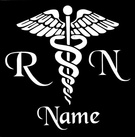 Personalized Caduceus Snake Medical Emblem Vinyl Decal Sticker Rn Nurse
