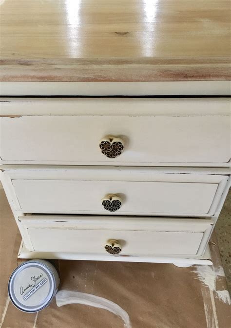 Old White Chalk Paint By Annie Sloan With Clear Wax Finish Over Pine