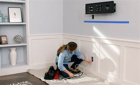 How To Hide Tv Wires Without Cutting Wall Home Depot Wall Design Ideas