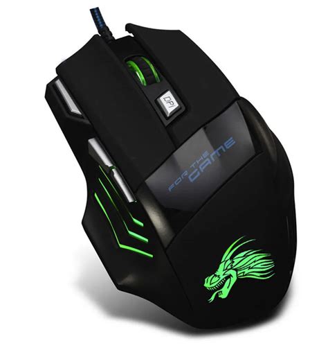 best price 5500 dpi 7 button led optical usb wired gaming mouse mice for pro gamer in mice from