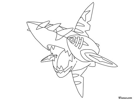 Mega Sharpedo Pokemon Coloring Page Free Printable Coloring Pages On