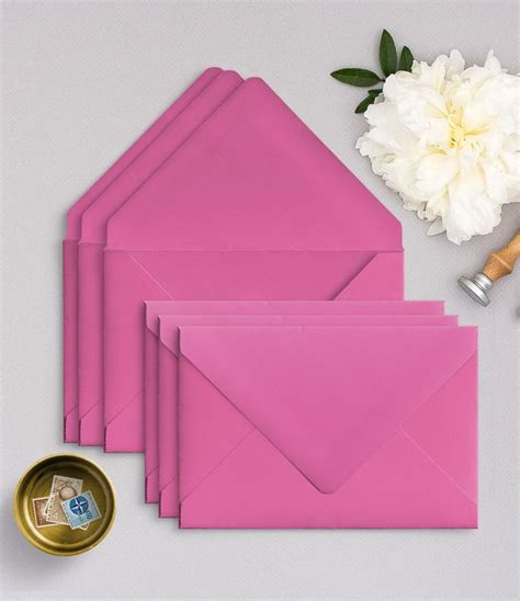 Fuchsia Matte Envelopes A7 Fuchsia Envelopes Hot Pink Euro Etsy