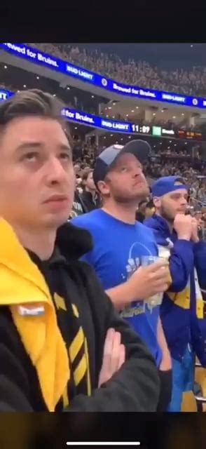 Boston Bruins Fan Next To Two Blues Fans At Game 2 In Boston R