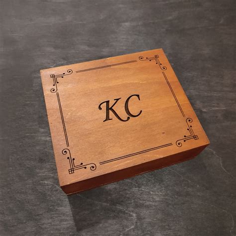 Custom Wood Box With Logo Custom Box For T Personalized Etsy