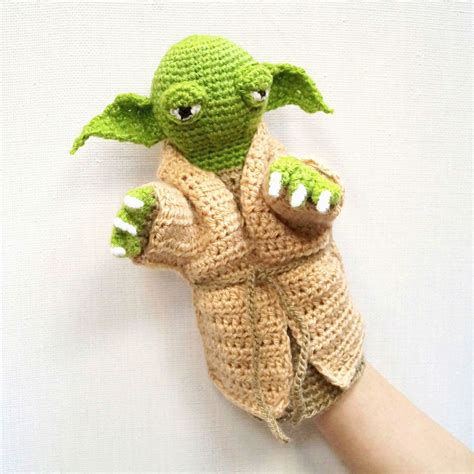 Crochet Pattern For The Yoda Hand Puppet Star Wars Crochet Etsy