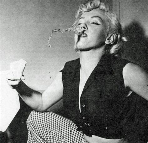 Marilyn Monroe Spitting Out A Drink Rare Marilyn Monroe