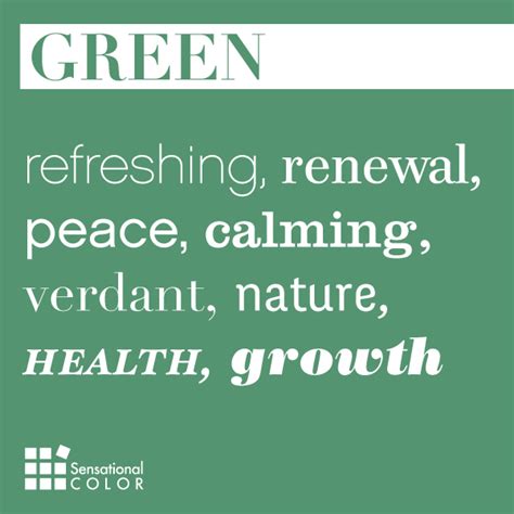 Words That Describe Green Sensational Color