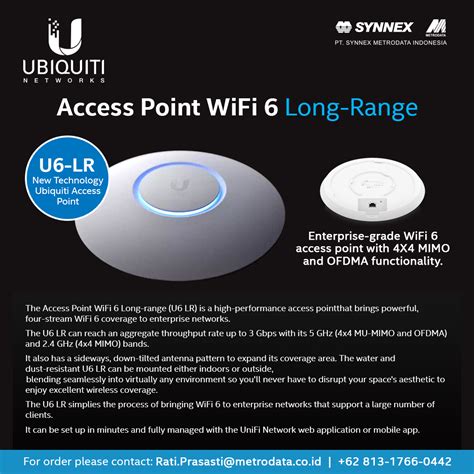 Ubiquiti Unifi Switch Access Point Wi Fi 6 Long Range Synnex