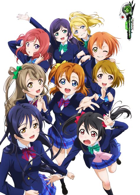 Love Livemega Kawaiii Grupal Hd Render Ors Anime Renders