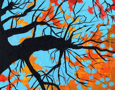 Tree Complementary Colors Abstract Tree Painting Tree Painting