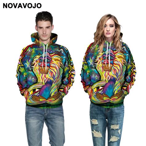 Novavojo Pluse Size Pullover Hoodie Anime Men 3d Sweatshirts With Cap