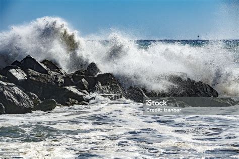 Coastal Sea Storm Tempest Big Wave Stock Photo Download Image Now