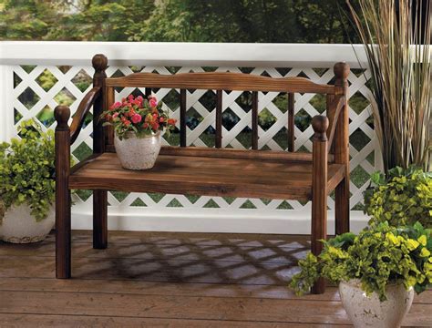Wood Bench Plant Stand Giddet Wood Bench Outdoor Plant Stands