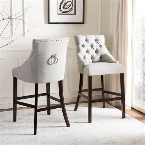 5 out of 5 stars. Safavieh Eleni 30 in. H Tufted Wing Back Bar Stool with Ring, Set of 2 - Walmart.com - Walmart.com