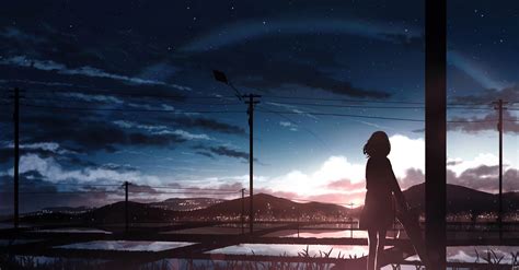 Anime Girl Standing Alone