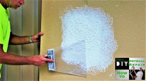 Easiest Way To Repair Knockdown Texture On A Wall Patch Ever Youtube