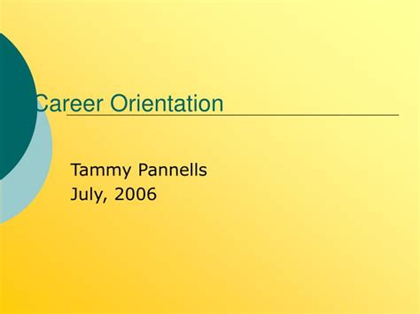 Ppt Career Orientation Powerpoint Presentation Free Download Id587819