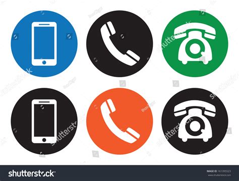 Telephone Icons Stock Vector 161395523 Shutterstock