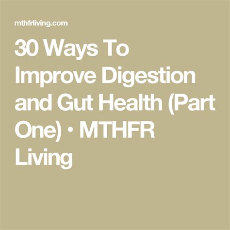 30 Ways To Improve Digestion And Gut Health Part One • Mthfr Living