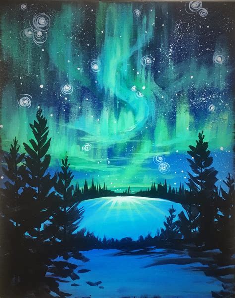 Art At Home Northern Lights Uncorked Canvas