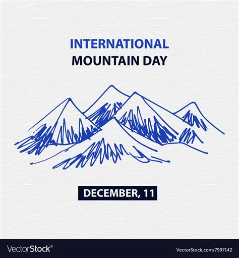 Poster International Mountain Day December Vector Image