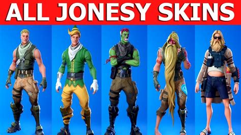 All Jonesy Skins In Fortnite Season 1 Season 15 SKIN SHOWCASE