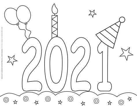 New Year 2021 Coloring Pages Coloring Home