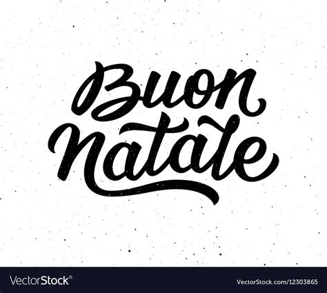 Buon Natale Lettering Merry Christmas In Italian Vector Image