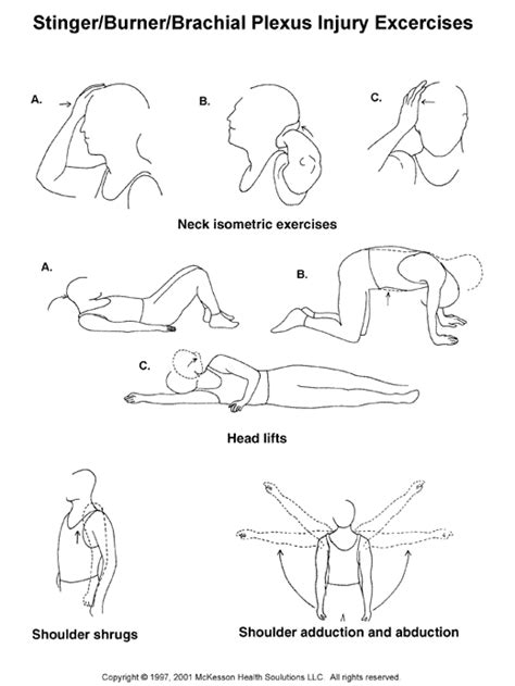 Brachial Plexus Injury Stingerburner Exercises Illustration