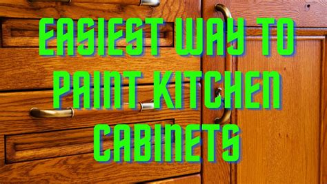 Easiest Way To Paint Kitchen Cabinets Thewoodweb