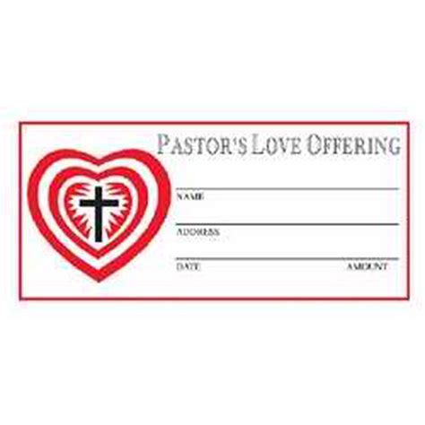 Offering Envelope Pastor S Love Offering Pack Of 500 29049