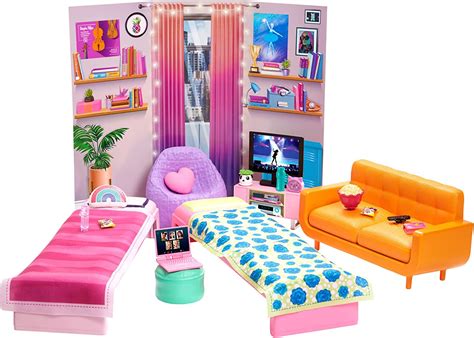 Barbie Big City Big Dreams Dorm Room Playset With 2 Beds Couch Bean