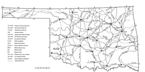 Free Oklahoma Railroad Map And The 8 Major Railroads In Oklahoma