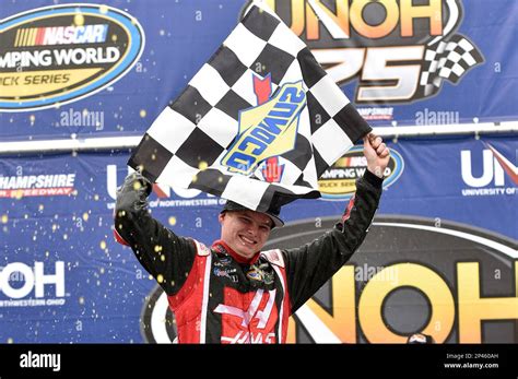 Cole Custer Celebrates His Win In Victory Lane During The Nascar